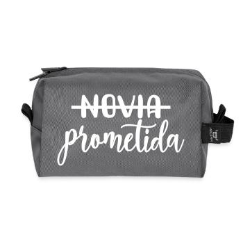 Prometida Fiancée Engagement Wedding Bride To Be - Recycled Toiletry Zip Bag - anthracite - Front