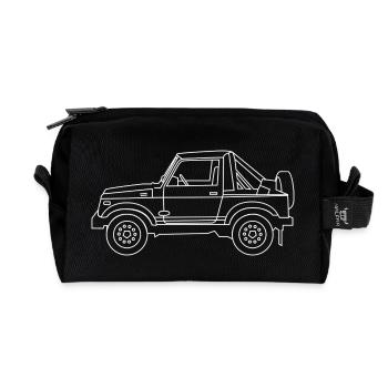 4X4 blanc Samurai - Trousse de toilette en tissu recyclé - noir - Devant