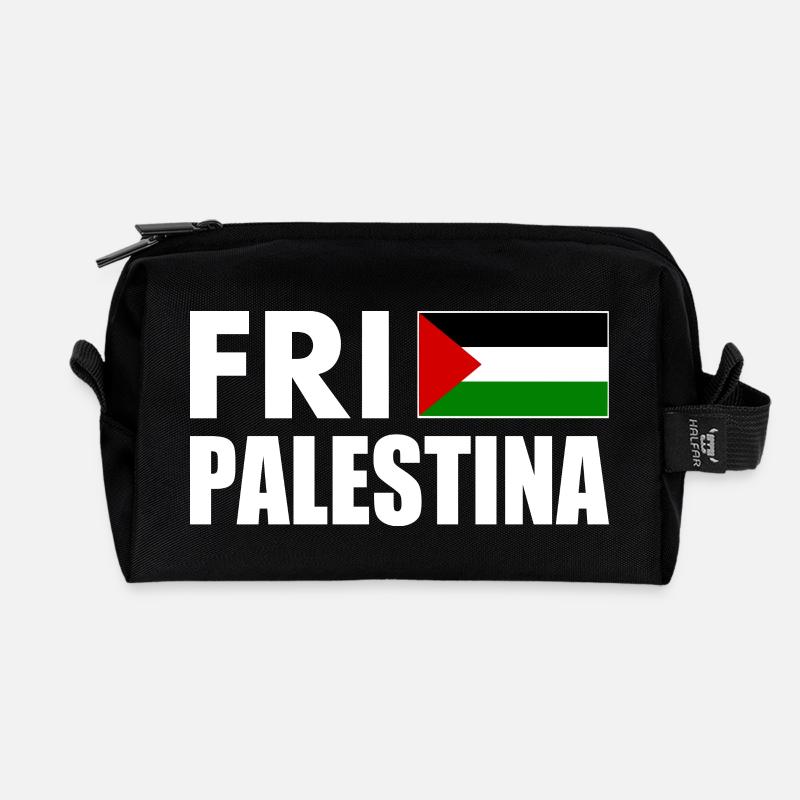 Fri palestina - Recycelte Kulturtasche - Schwarz