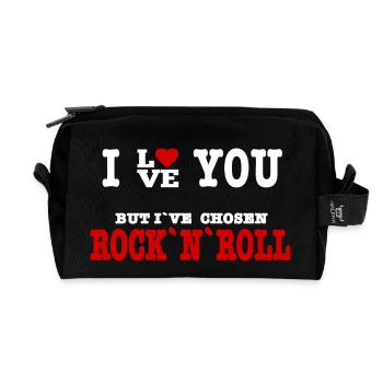 I Love But I've Chosen Rock and Roll - Recycelte Kulturtasche - Schwarz - Vorne