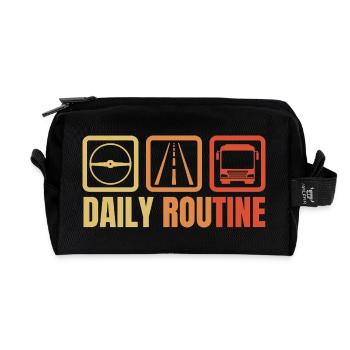Busfahrer Tagesablauf - Recycelte Kulturtasche - Schwarz - Vorne