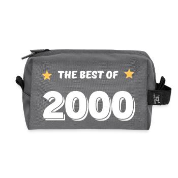 Best of 2000 - Recycled Toiletry Zip Bag - anthracite - Front