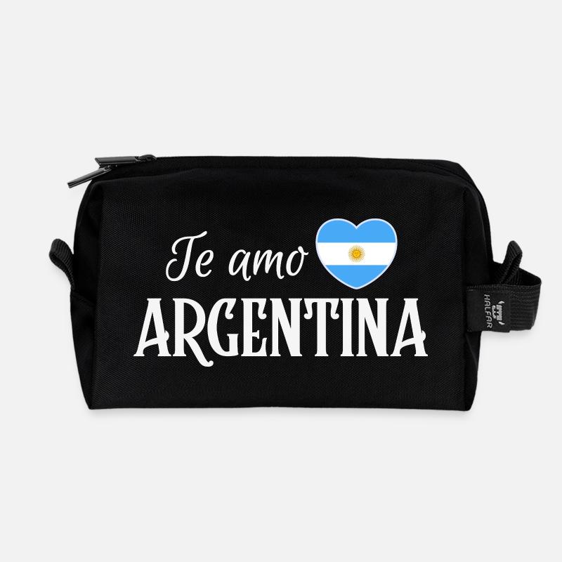 Ich liebe Argentinien, argentinischer Stolz - Recycelte Kulturtasche - Schwarz