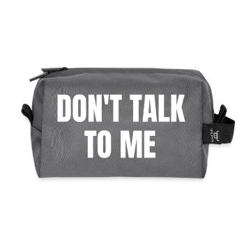 Don’t Talk To Me Introverti Disant Drôle - Trousse de toilette en tissu recyclé - anthracite - Devant