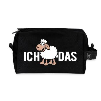 Ich SCHAF das - Wortspiel mit Schaf - Recycelte Kulturtasche - Schwarz - Vorne