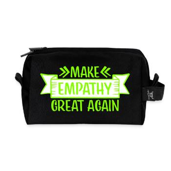Make Empathy Great Again Political Statement Hope - Recycled Toiletry Zip Bag - black - Front