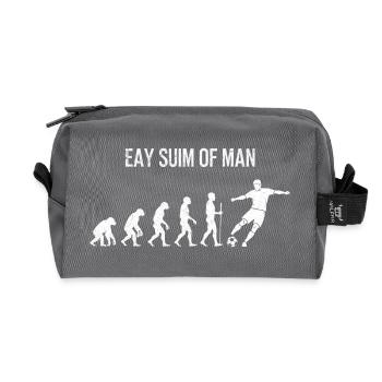 Fußball Evolution - Retro Soccer Spieler Design - Recycelte Kulturtasche - Anthrazit - Vorne