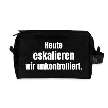 Heute eskalieren Unkontrolliert - Recycelte Kulturtasche - Schwarz - Vorne