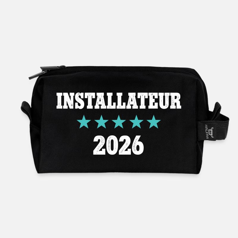 Installer 2026 Apprenticeship Examination Master Trainee - Recycled Toiletry Zip Bag - black