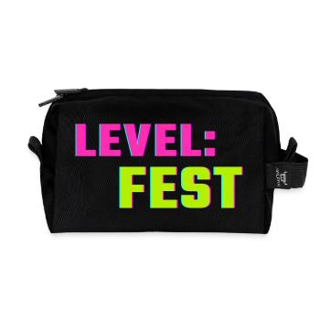 Level Fest Shirt – Frühlingsfest Gaming Style Fest - Recycelte Kulturtasche - Schwarz - Vorne
