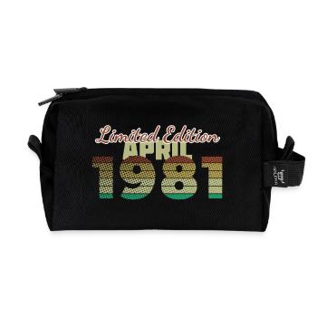 45. Geburtstag Limited Edition (SCR) 04/1981 - Recycelte Kulturtasche - Schwarz - Vorne