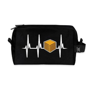 Ich liebe Scheibenkäse - Recycelte Kulturtasche - Schwarz - Vorne