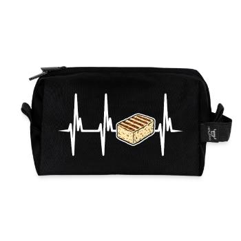 Ich liebe Halloumi Käse - Recycelte Kulturtasche - Schwarz - Vorne