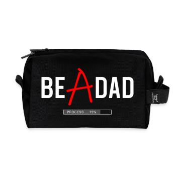 Dad in Process Shirt – Future Dad - Recycled Toiletry Zip Bag - black - Front