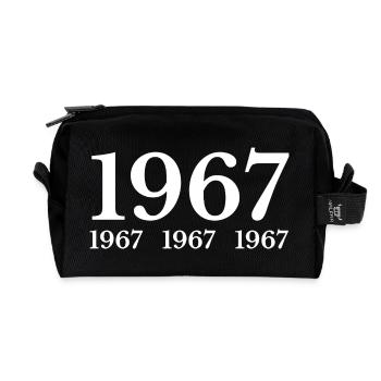 1967 - Recycled Toiletry Zip Bag - black - Front