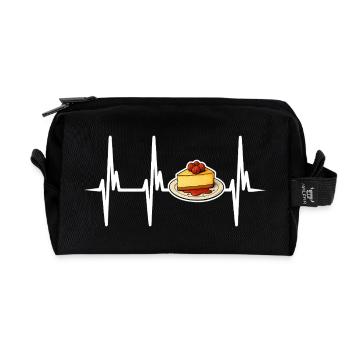 J’adore le cheesecake - Trousse de toilette en tissu recyclé - noir - Devant