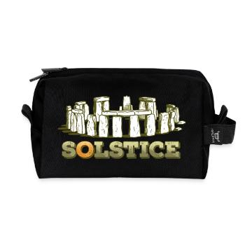 Litha Pagan Solstice d’été Midsommar - Trousse de toilette en tissu recyclé - noir - Devant