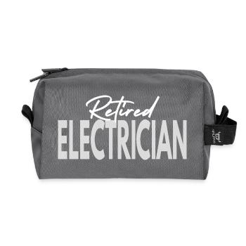 Électricien à la retraite - Trousse de toilette en tissu recyclé - anthracite - Devant