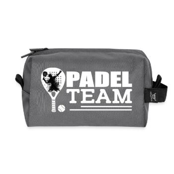 Padel - Recycled Toiletry Zip Bag - anthracite - Front