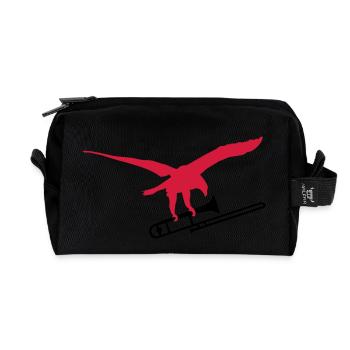 eagle trombone - Recycelte Kulturtasche - Schwarz - Vorne