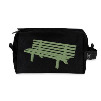sofa couch chair table chair table lamp lamp lamp benc - Recycled Toiletry Zip Bag - black - Front
