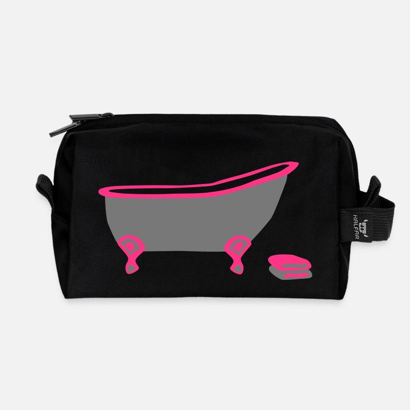 Badewanne - Recycelte Kulturtasche - Schwarz
