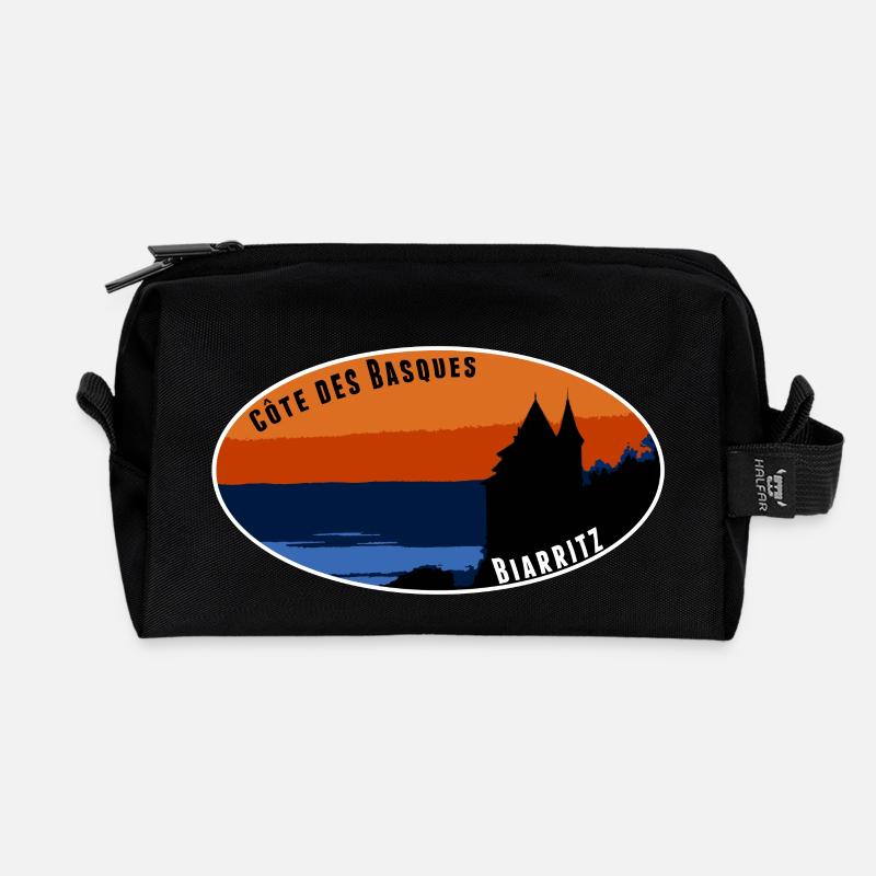 Côte des Basken Biarritz - Recycelte Kulturtasche - Schwarz