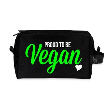Vegan - Trousse de toilette en tissu recyclé - noir - Devant