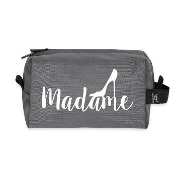 Madame high heel white - Recycled Toiletry Zip Bag - anthracite - Front