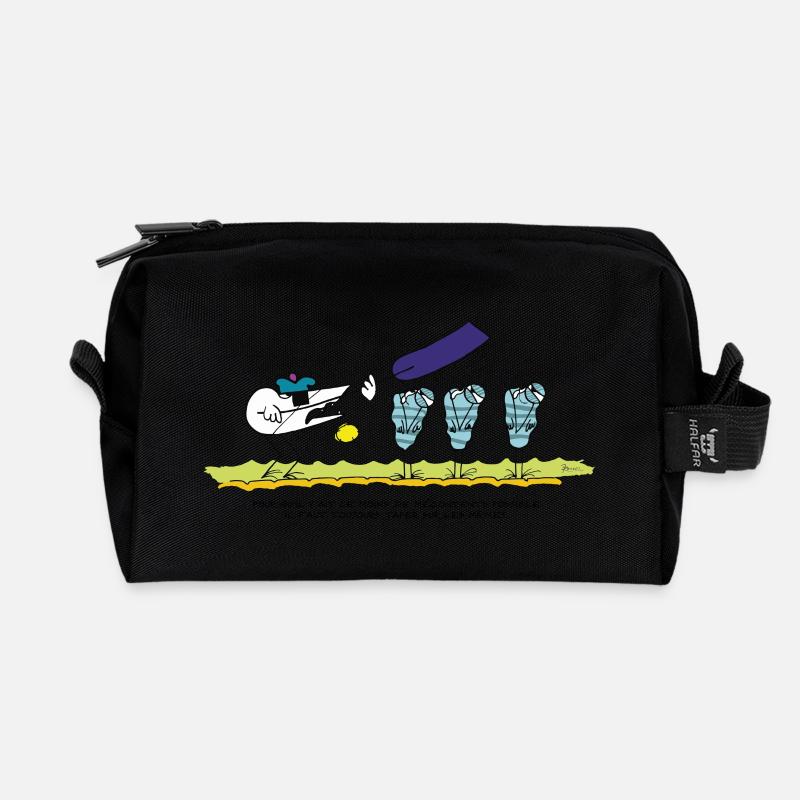 Devise du Marin Shadoks - Trousse de toilette en tissu recyclé - noir