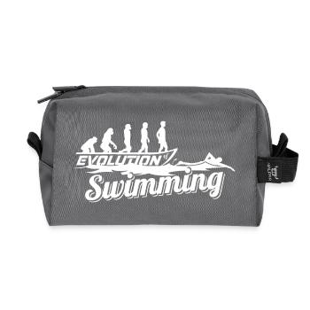 Evolution des Schwimmers der Schwimmerin - Recycelte Kulturtasche - Anthrazit - Vorne
