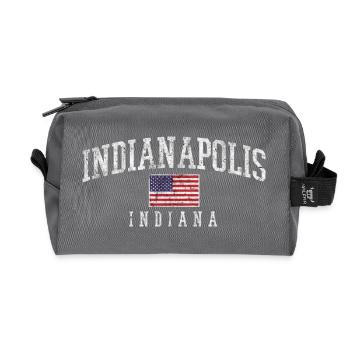 Indianapolis Americana Flag Vintage - Recycelte Kulturtasche - Anthrazit - Vorne