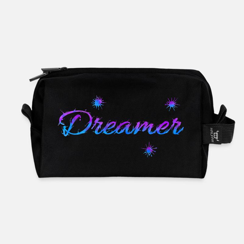 Dreamer - Recycelte Kulturtasche - Schwarz