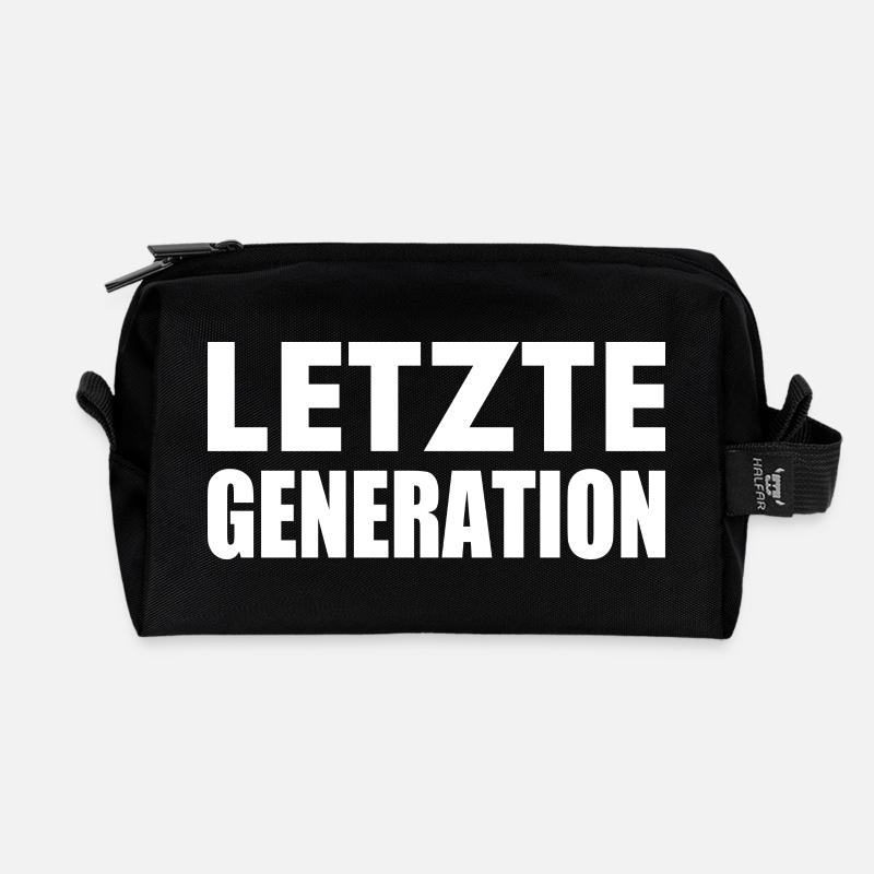 Letzte generation - Recycelte Kulturtasche - Schwarz