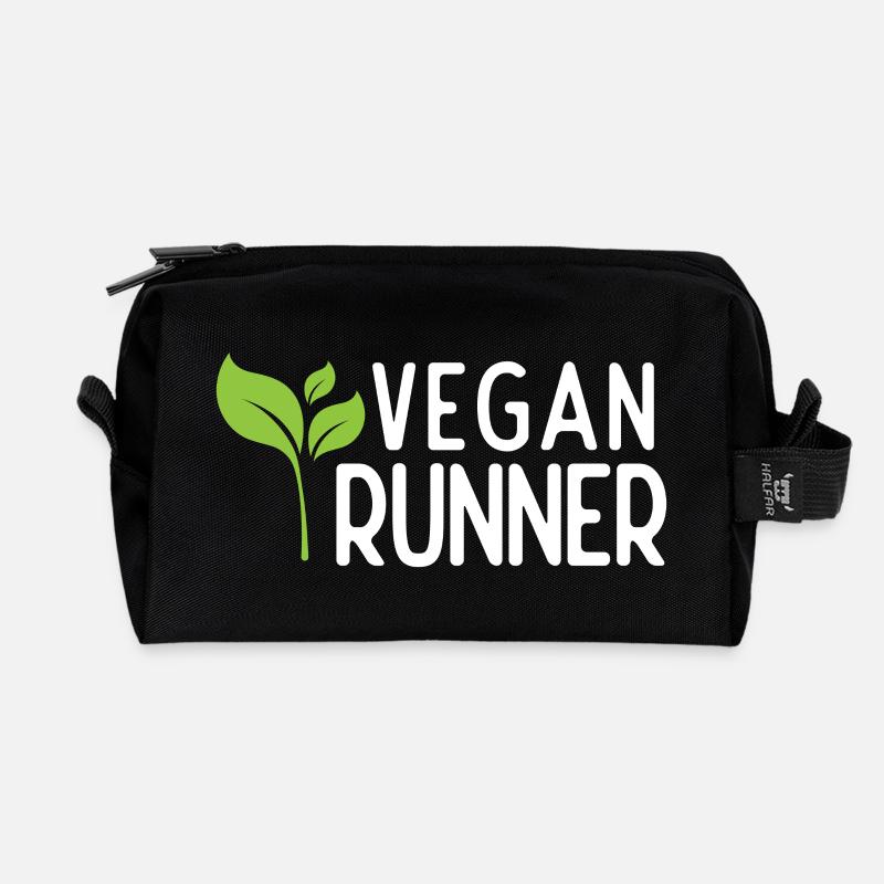 Veganer Läufer - Recycelte Kulturtasche - Schwarz