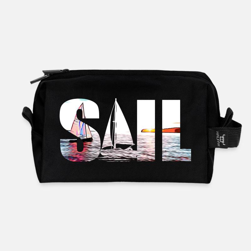 SEGEL - Recycelte Kulturtasche - Schwarz