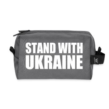 Stand with ukraine - Recycelte Kulturtasche - Anthrazit - Vorne