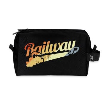 Railroad motivation - Recycled Toiletry Zip Bag - black - Front
