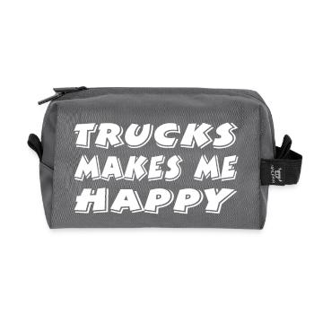 Truck - Recycled Toiletry Zip Bag - anthracite - Front