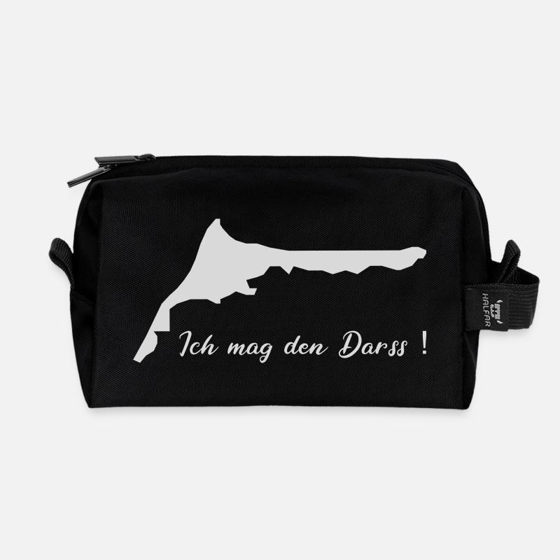 Ich mag den Darss -Meine Halbinsel ! - Recycelte Kulturtasche - Schwarz
