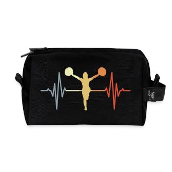 Vintage Cheerleader Pulsschlag - Recycelte Kulturtasche - Schwarz - Vorne