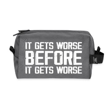 It Gets Worse Before It Gets Worse - Trousse de toilette en tissu recyclé - anthracite - Devant