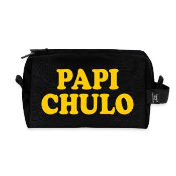 Papi chulo - Recycelte Kulturtasche - Schwarz - Vorne
