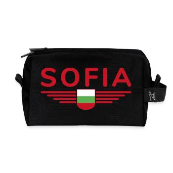 Sofia Design – Fière de la capitale bulgare - Trousse de toilette en tissu recyclé - noir - Devant