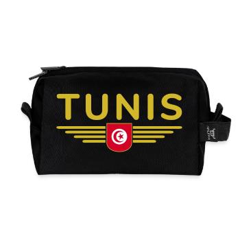 Tunis Design – Für Hauptstadtliebhaber - Recycelte Kulturtasche - Schwarz - Vorne