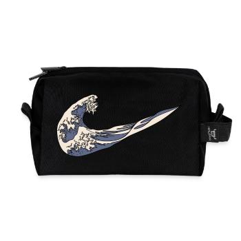 Die große Welle vor Kanagawa - Recycelte Kulturtasche - Schwarz - Vorne
