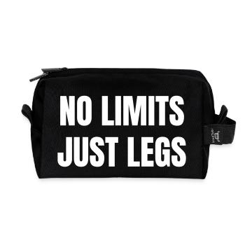 No limits just legs - Recycelte Kulturtasche - Schwarz - Vorne