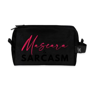 Mascara & Sarkasmus – Hot Girl Energy Lustiges Zitat -K - Recycelte Kulturtasche - Schwarz - Vorne