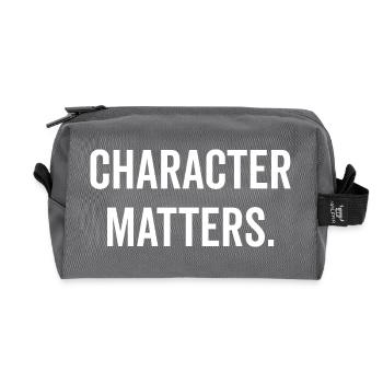 Character Matters - Recycled Toiletry Zip Bag - anthracite - Front