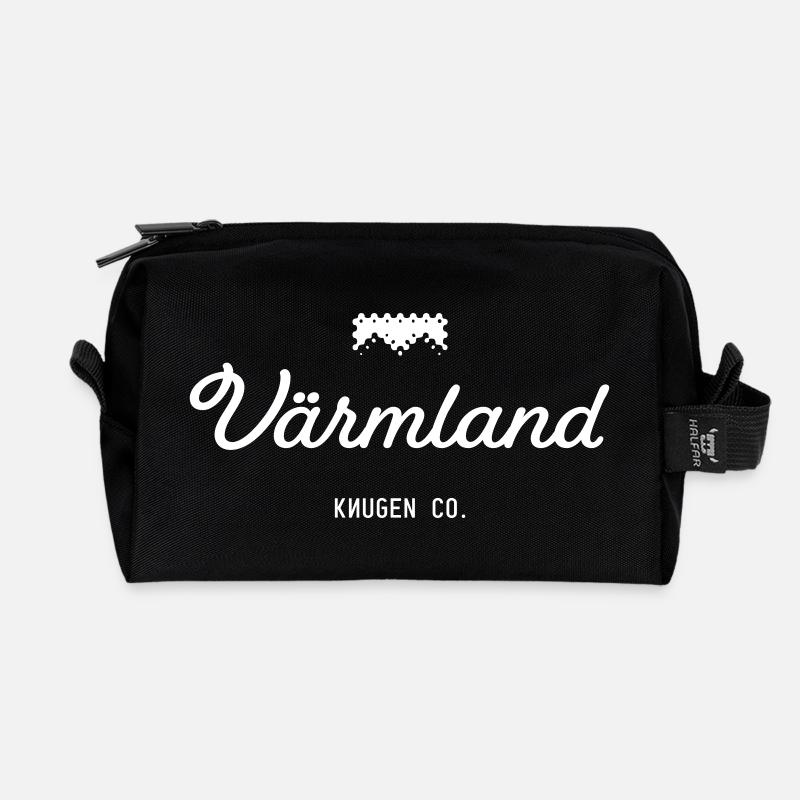 Värmland weiß - Recycelte Kulturtasche - Schwarz
